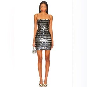 Sequin Mini Dress - Black and Silver